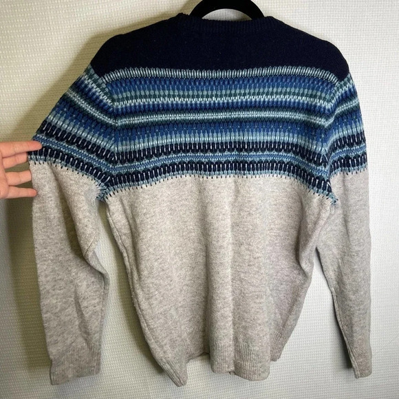 J.Crew | Blue Grey Crewneck Sweater Isle Medium - Picture 4 of 6